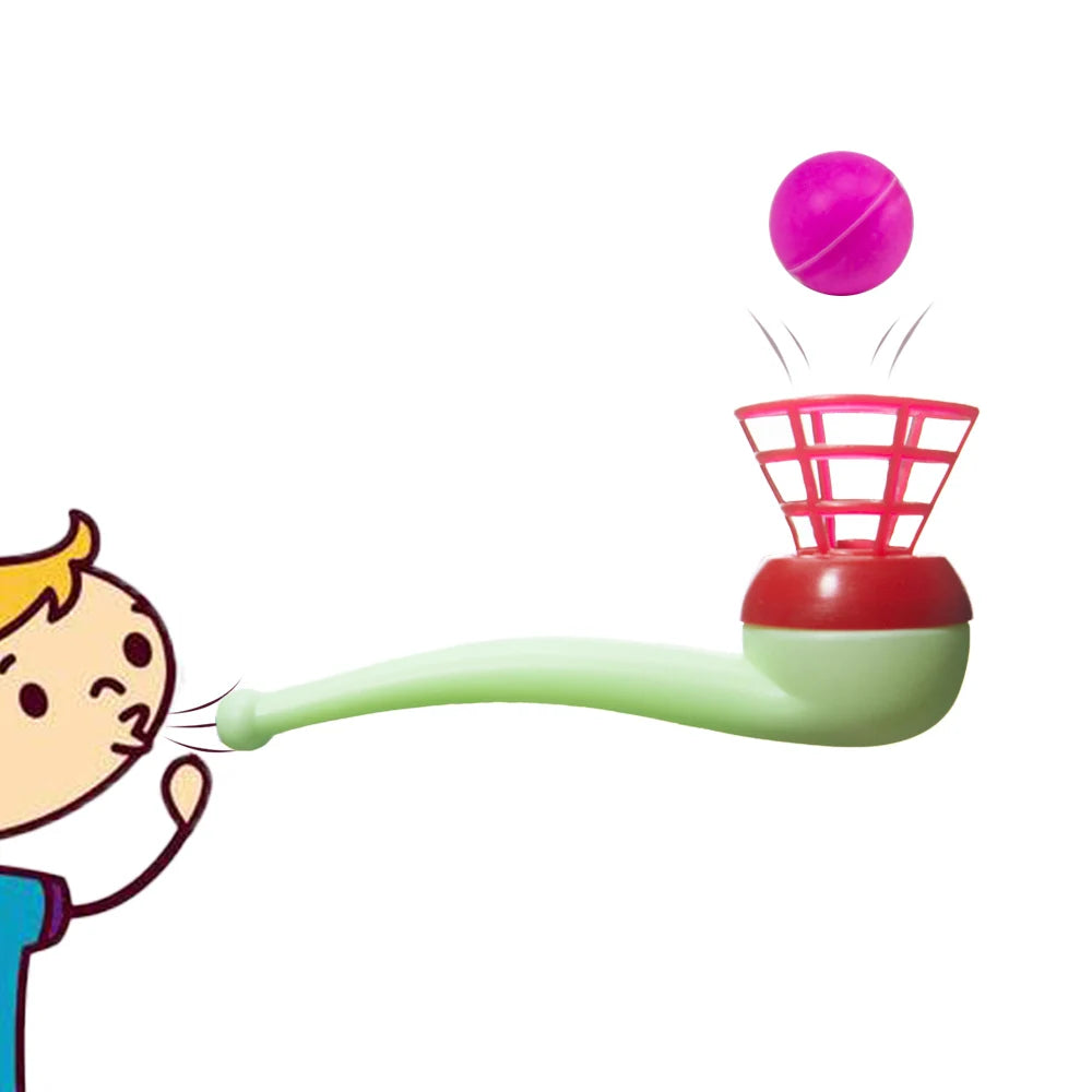 3pcs Plastic Pipe Blowing Ball Toys Outdoor Games Balance Training Toys Learning Toys for Funny Gifts