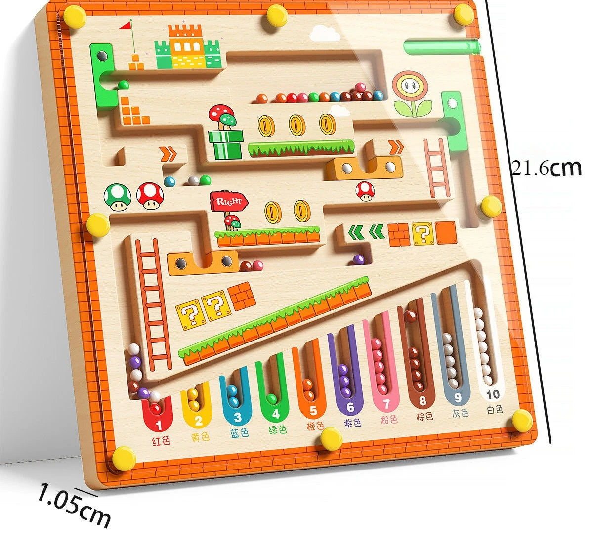 Magnetic Color and Number Maze Learning Education Toys Color Matching Montessori Toys Toys Concentration training for child Gift