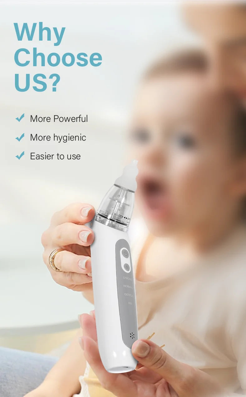 2025 New Pattern Baby Electric Nasal Aspirator Charging Version Newborn Baby Nasal Aspirator Suck Out Prevent Nasal Congestion