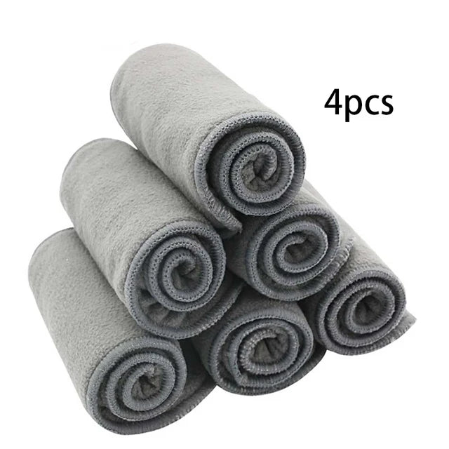 Happyflute New Desig Hot Sale 4Pcs OS Pocket Diaper Washable&Reusable Absorbent Ecological Diaper Cover Adjustable Baby Nappy