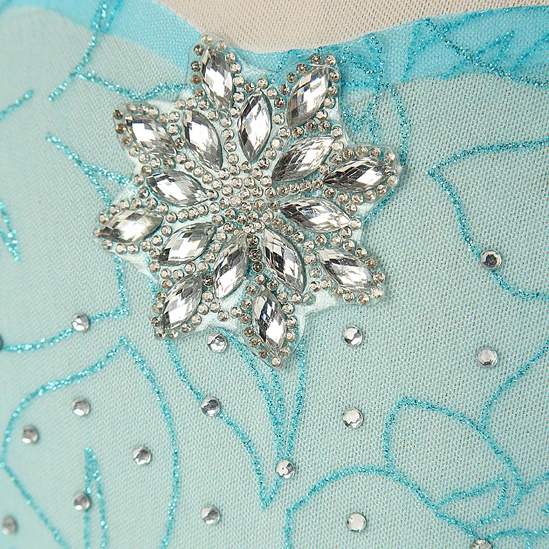 Fancy Baby Girl Princess Dresses for Girls Elsa Costume Bling Synthetic Crystal Bodice Elsa Party Dress Kids Snow Queen Cosplay