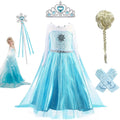 Fancy Baby Girl Princess Dresses for Girls Elsa Costume Bling Synthetic Crystal Bodice Elsa Party Dress Kids Snow Queen Cosplay