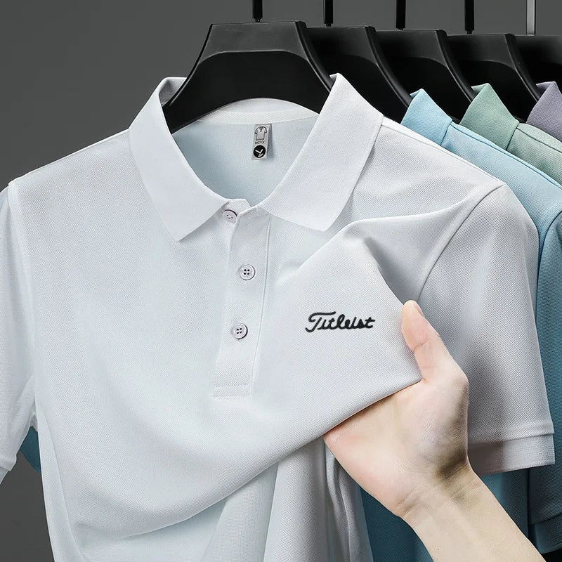 designer men's high quality brand short sleeves polo shirt lapel letter printing ventilate t-shirt business leisure men's wear