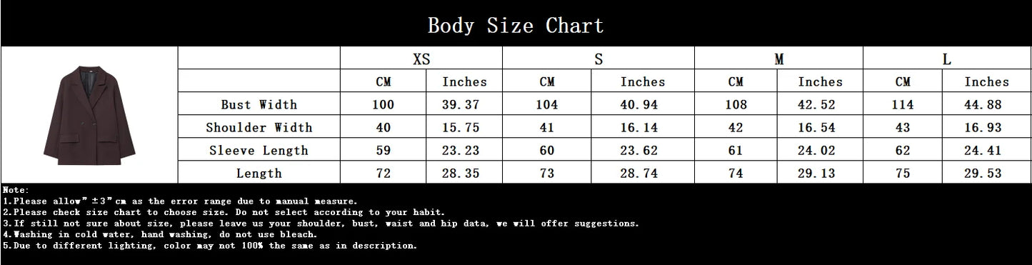 KONDALA Elegant Commute Double-breasted Blazer Women Vintage Brown Buttons Blazer 2026 Spring Summer Trendy Office Lady Blazer