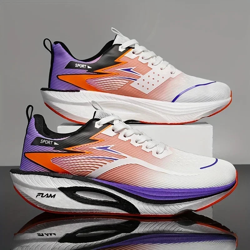 Men Sports Running Shoes Casual Marathon Breathable Lightweight Women's Comfortable Athletic Nonskid Walking Sneakers Outdoors