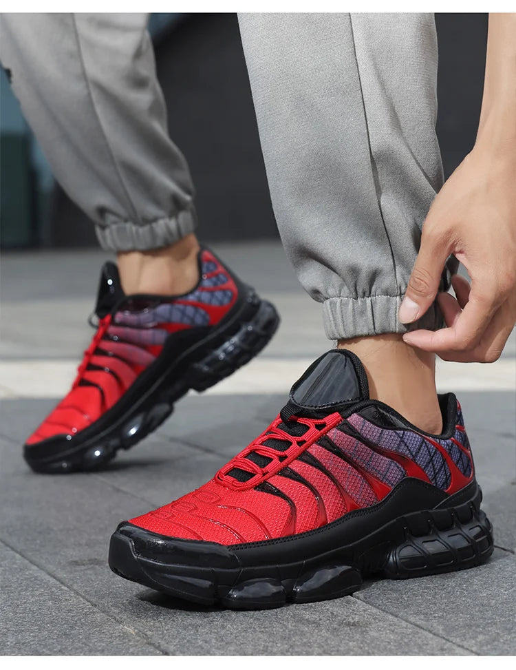 Men's Air Cushion Casual Sports Shoes Breathable Running Shoes for Men Gym Workout Training Walking Comfortable Shock Absorption
