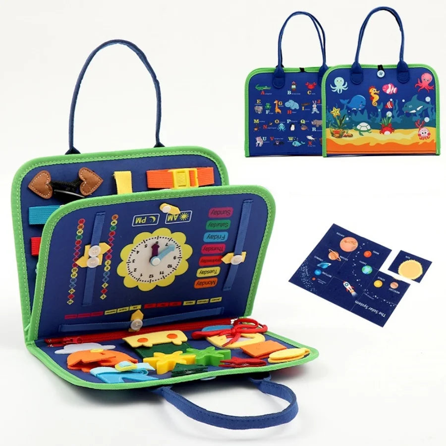 KeillyNannies Quiet Book /Portable Sensory Learning Toy for Toddlers