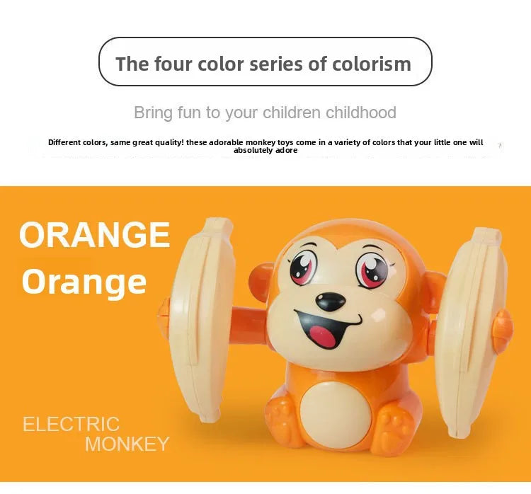 1 baby toy electric rolling monkey light music puzzle sound prompt monkey children's toy gift preschool education toy