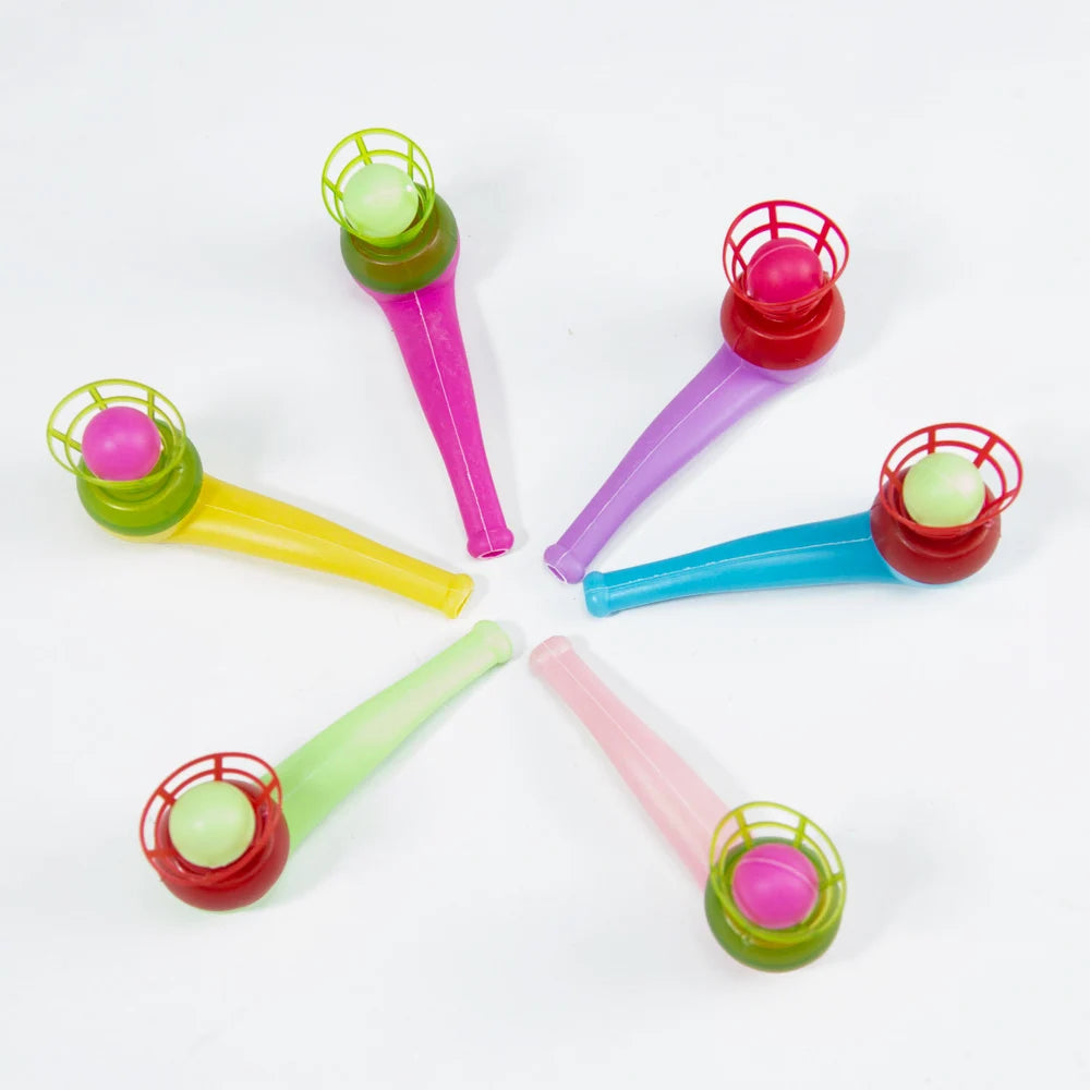 3pcs Plastic Pipe Blowing Ball Toys Outdoor Games Balance Training Toys Learning Toys for Funny Gifts