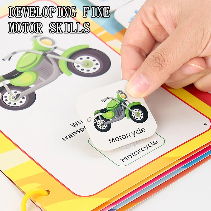 Montessori Baby Busy book My First Quiet Book Paste Early Learning Education Toy Children Toy Matching Game for Babies 2 3 Year