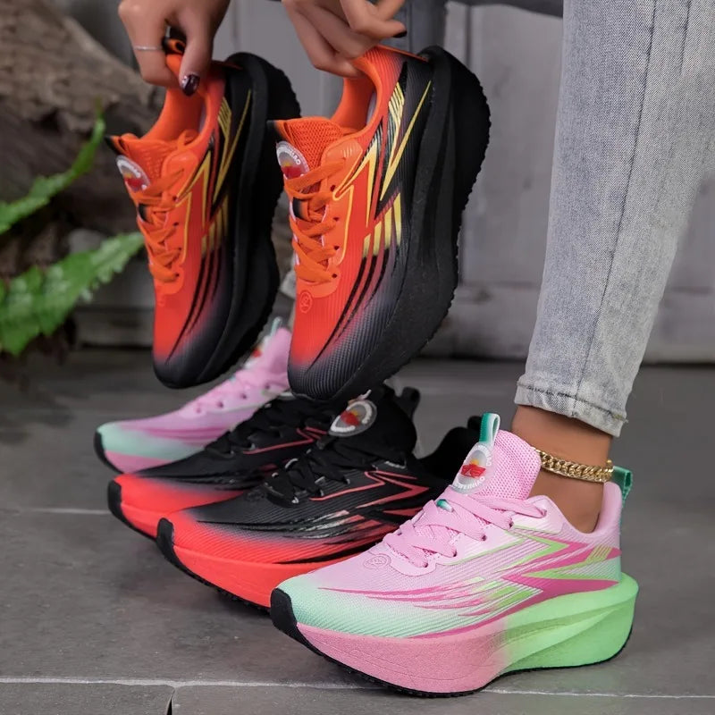 Sports Running Shoes Casual Marathon Breathable Lightweight Comfortable Athletic Nonskid Walking Sneakers Outdoors Zapatillas