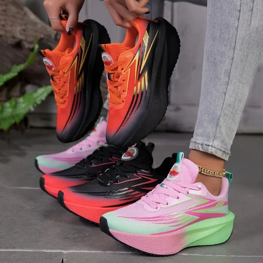 Sports Running Shoes Casual Marathon Breathable Lightweight Comfortable Athletic Nonskid Walking Sneakers Outdoors Zapatillas