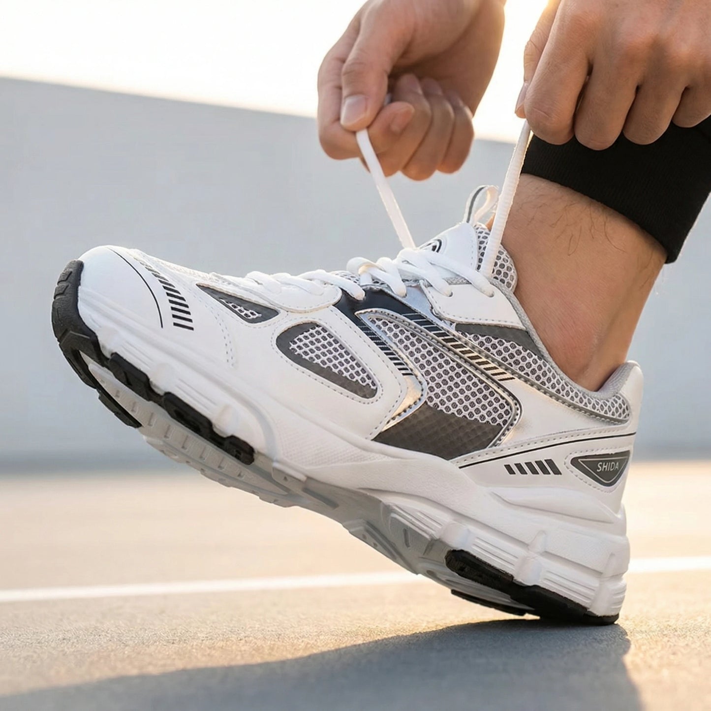 Retro Chunky Sneakers Men Women Y2K Aesthetic Running Breathable Mesh Sport Footwear Vintage White Platform Casual Dad Shoes