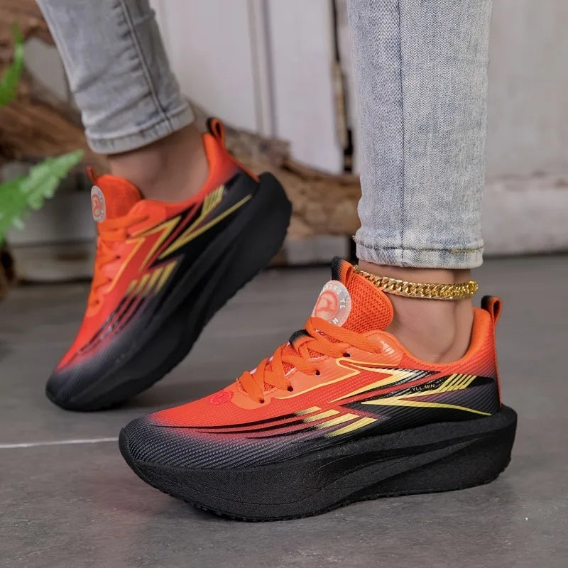 Sports Running Shoes Casual Marathon Breathable Lightweight Comfortable Athletic Nonskid Walking Sneakers Outdoors Zapatillas
