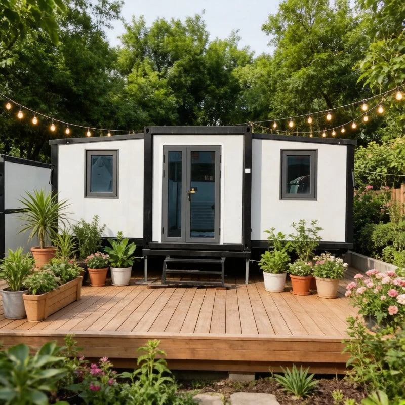 Hot Sale Expandable Container House Forest Cabin 40Ft 20Ft Prefab Tiny House Folding Room Container Houses Vacation Room Sunroom