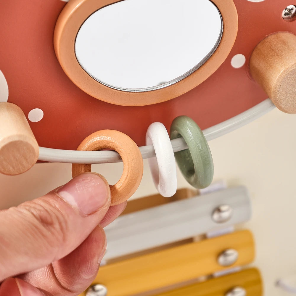 Montessori Five-in-one Toy Wooden Mushroom Baby Puzzle Toy Multi-Functional Sensory Development Early Education Toys Child Gift