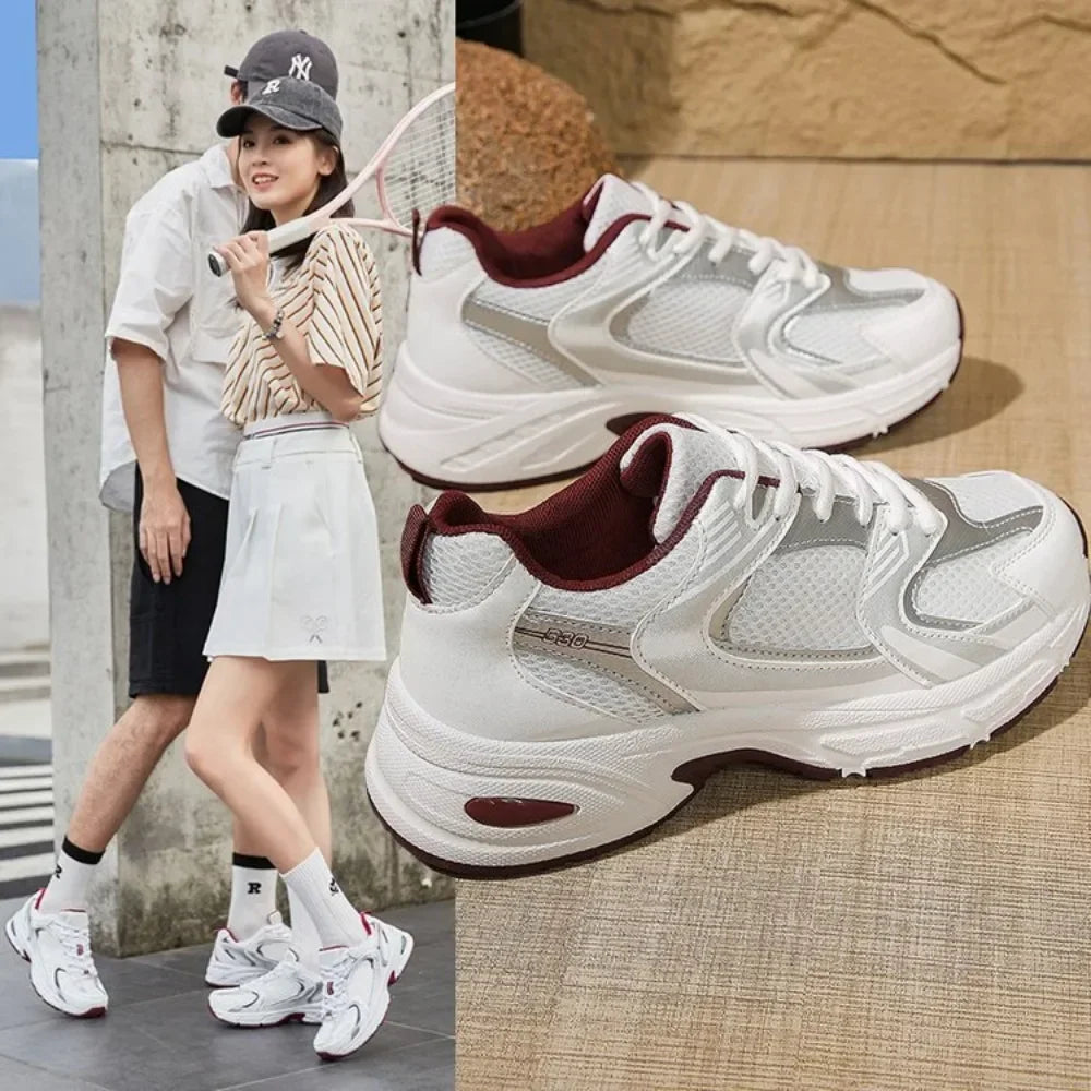 Casual Running Round Toe Sports Women's Breathable Mesh Sports Shoe Are Lightweight Comfortable Low Tie Shoes for Outdoor Hiking