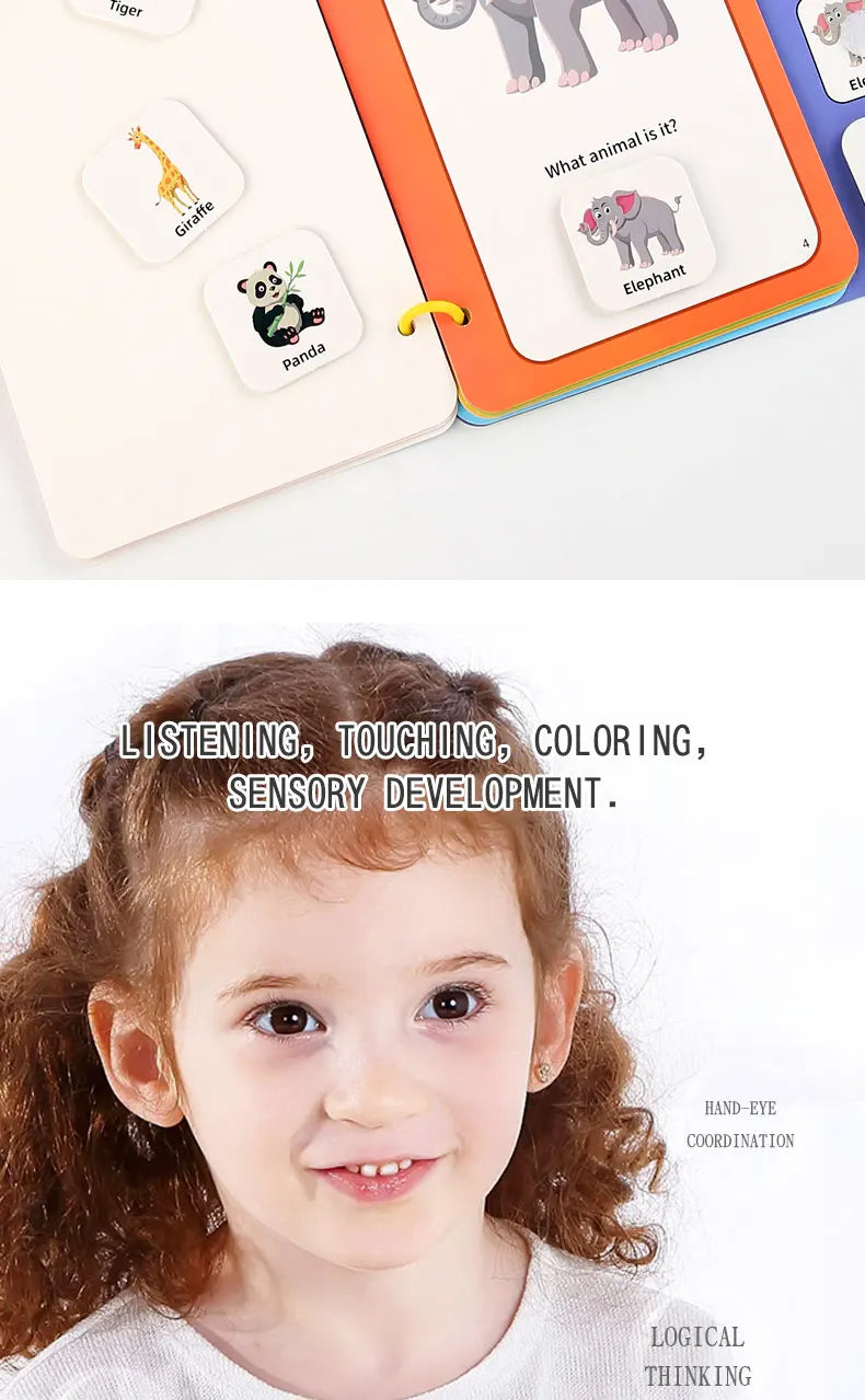 Montessori Baby Busy book My First Quiet Book Paste Early Learning Education Toy Children Toy Matching Game for Babies 2 3 Year