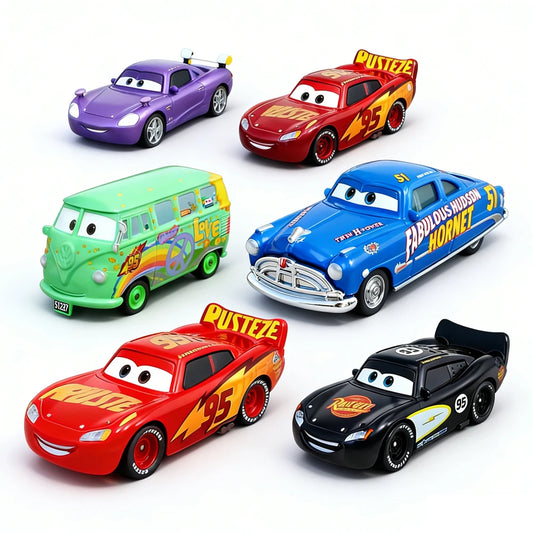 Disney Cars Pixar Cars Lightning McQueen 1:55 Alloy Metal Model Car Toy Mater Sheriff Metal Toys Vehicles Boy Children Gifts