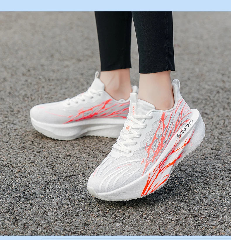 Marathon Running Shoes Men Carbon Board Speciality Sports Breathable Lightweight Women's Comfortable Athletic Nonskid Sneakers