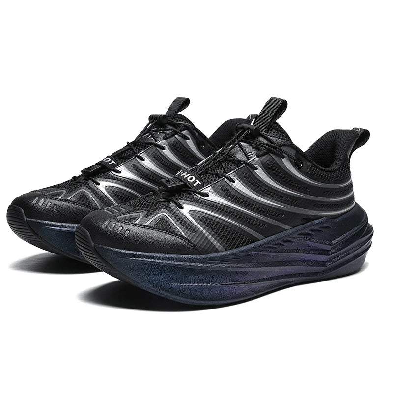 2026 Men's Running Shoes Cushioning Athletic Sneakers Lightweight Jogging Shoes Quick-Lace Breathable Trainers Sports Footwear