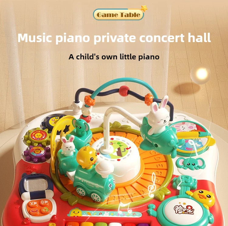 Kids Multifunctional Early Education Game Table Electric Train Baby Montessori Learning Busy Board Sensory Toys for Toddler Gift