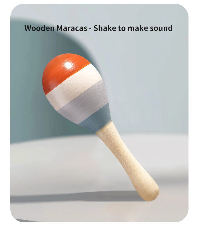5Pcs Baby Musical Instruments Sensory Rattle Toys Early Educational Baby Musical Toys Montessori Toys Birthday Gifts for Kids