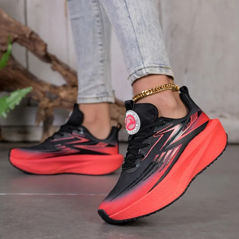 Sports Running Shoes Casual Marathon Breathable Lightweight Comfortable Athletic Nonskid Walking Sneakers Outdoors Zapatillas