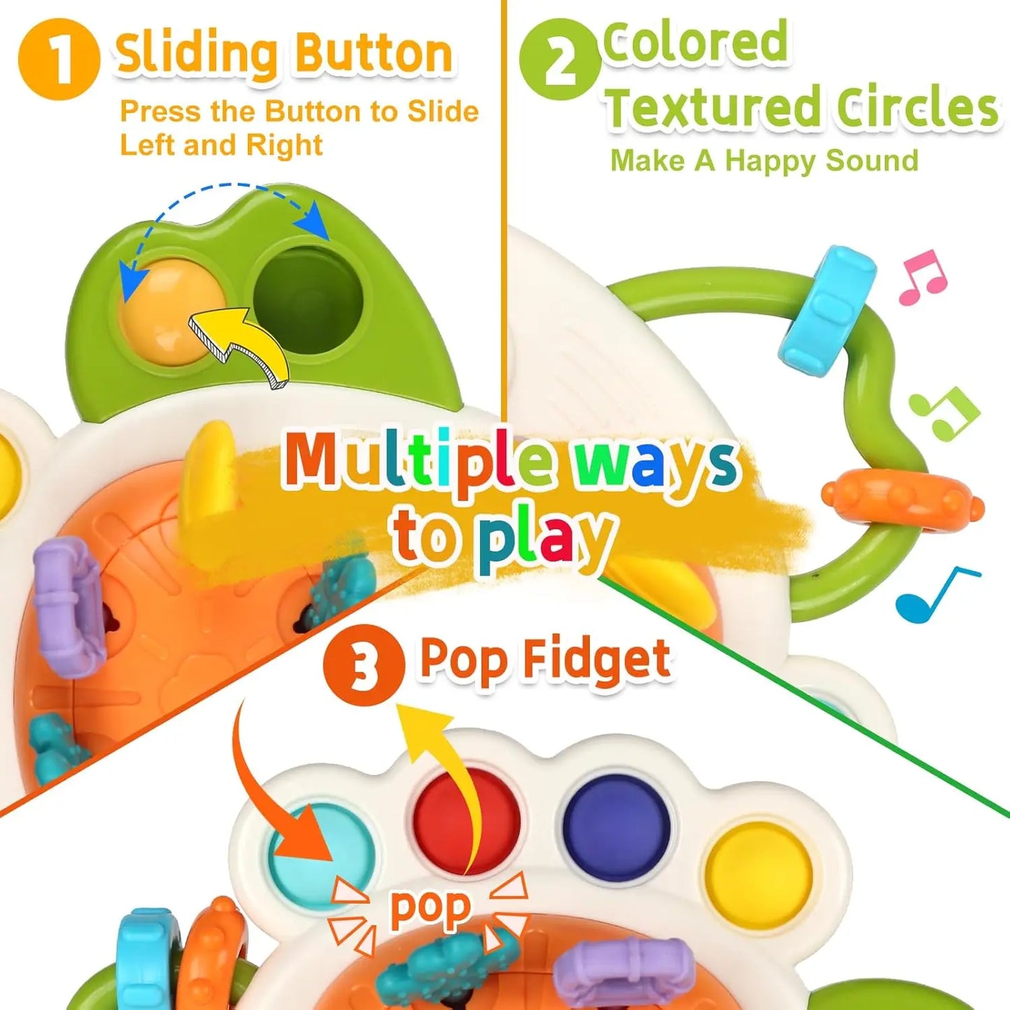 Activity Development Pull String Toys Silicone Teething Rattle Educational Learning Toy Baby Sensory Montessori Toys 6 12 Months