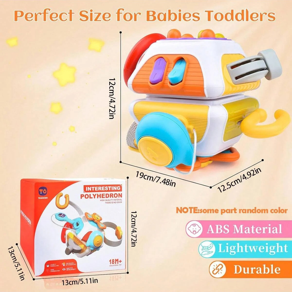 10 in 1 Baby Busy Board Cube Montessori Sensory Toys for Toddler Educational Learning Activities Travel Fine Toy Motor Skill