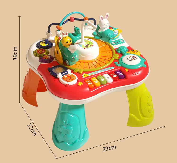 Kids Multifunctional Early Education Game Table Electric Train Baby Montessori Learning Busy Board Sensory Toys for Toddler Gift