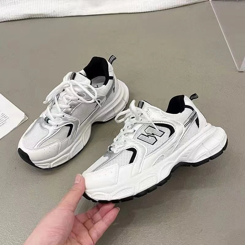 Women's Fashion Dad Shoes Mesh Running Sneakers，Breathable Casual Sports Shoes for Students，Everyday Training Shoes