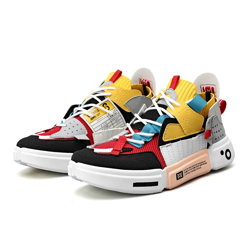 Retro Chunky Sneakers Men Women Y2K Aesthetic Running Breathable Mesh Sport Footwear Vintage White Platform Casual Dad Shoes