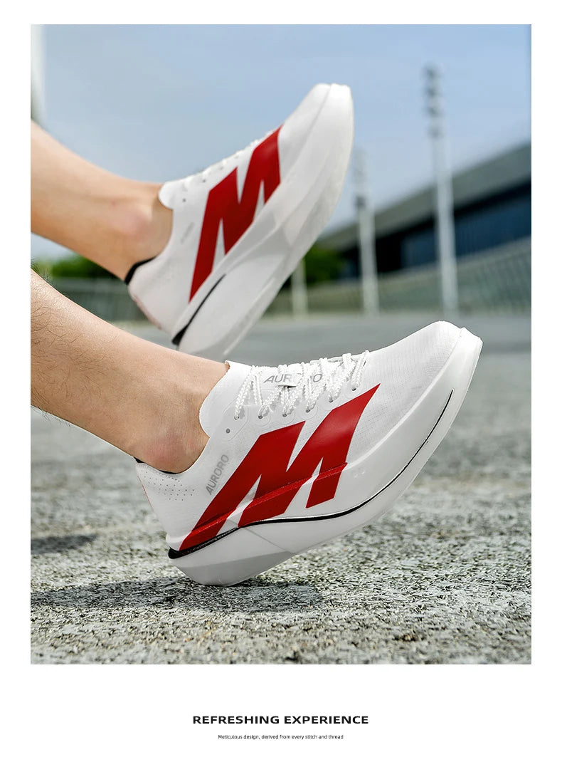 Fashion Men Women Outdoor Running Shoes Marathon Carbon Board Lightweight Comfort Casual Sneakers Breathable Jogging Sports Shoe