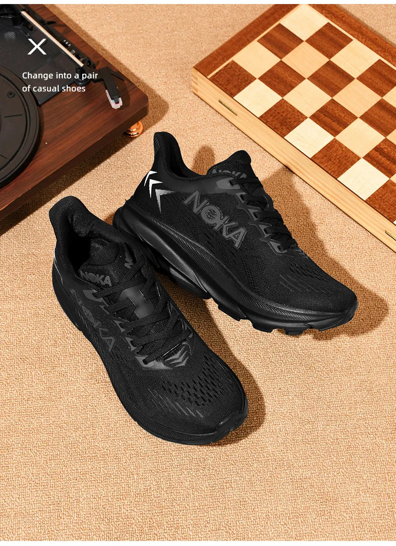 Men's Cushion Running Shoes 5KM Jogging Breathable Mesh Non-Slip Outdoor Trainer Sports Shoes Casual Sneakers Off-road Shoes