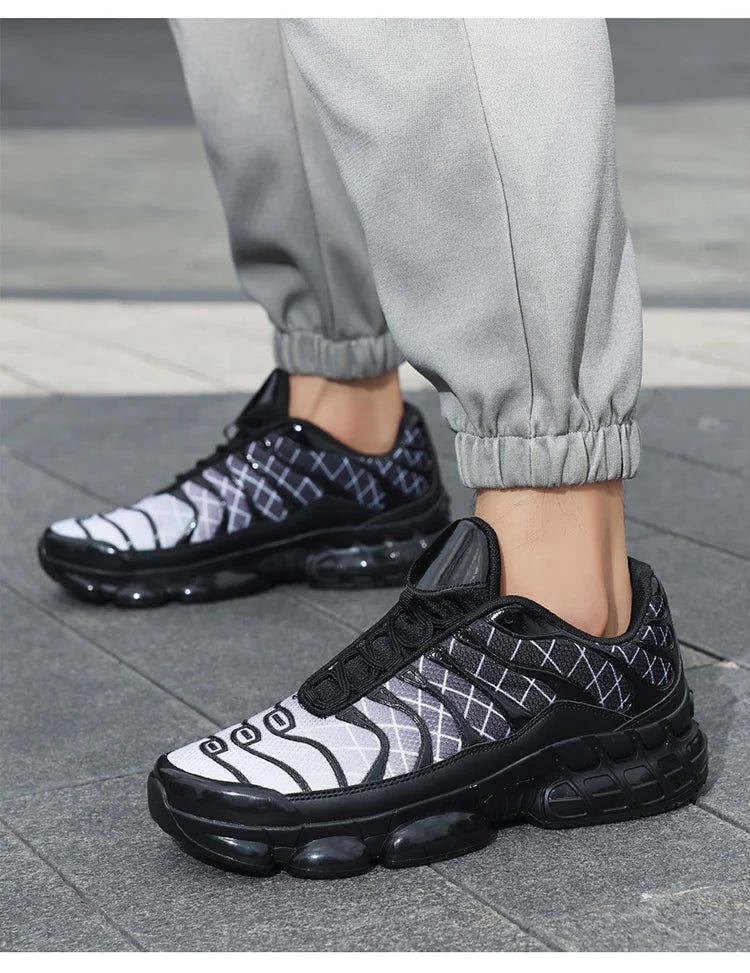 Men's Air Cushion Casual Sports Shoes Breathable Running Shoes for Men Gym Workout Training Walking Comfortable Shock Absorption