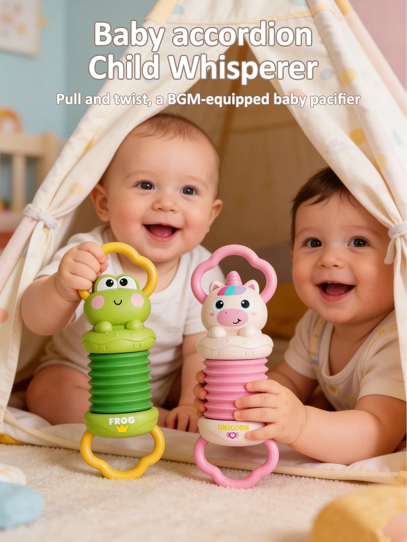 Baby Accordion Toy Unicorn Musical Instrument Early Educational Sensory Toy for Toddlers Interactive Handheld Toy Birthday Gift