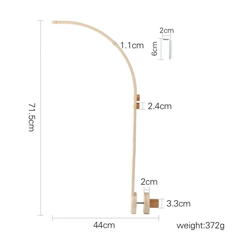 Mobile Wooden Bell Baby Toys 0-12 Months Rattle Toys Bed Newborn Crib mobile With Music Box Bed Bell Hanging Toys Crib Bracket
