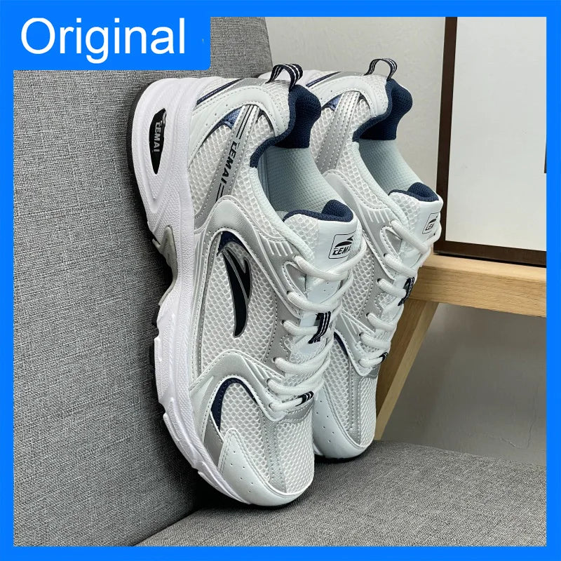 Unisex Sneakers Comfortable Breathe Versatile Outdoor Sports White Tennis Shoes New Thick Soled Non Slip Daily Wear Casual Shoes