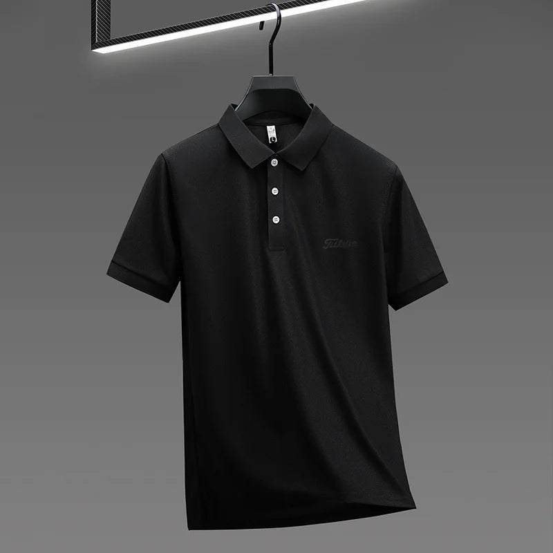 designer men's high quality brand short sleeves polo shirt lapel letter printing ventilate t-shirt business leisure men's wear