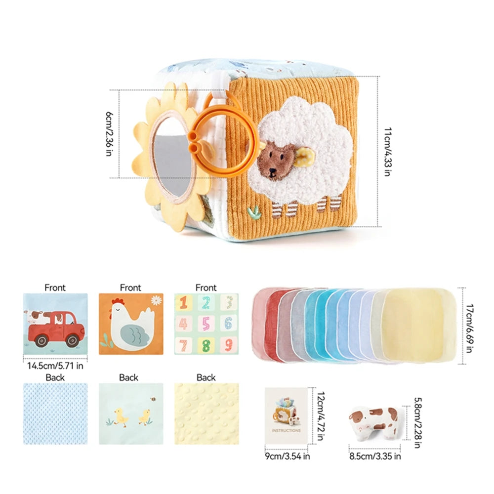 Montessori Cloths Toys Magic Cotton Animal Tissue Box Kids Finger Exercise Cloth Busy Box Toys Baby Educational Activity Sensory