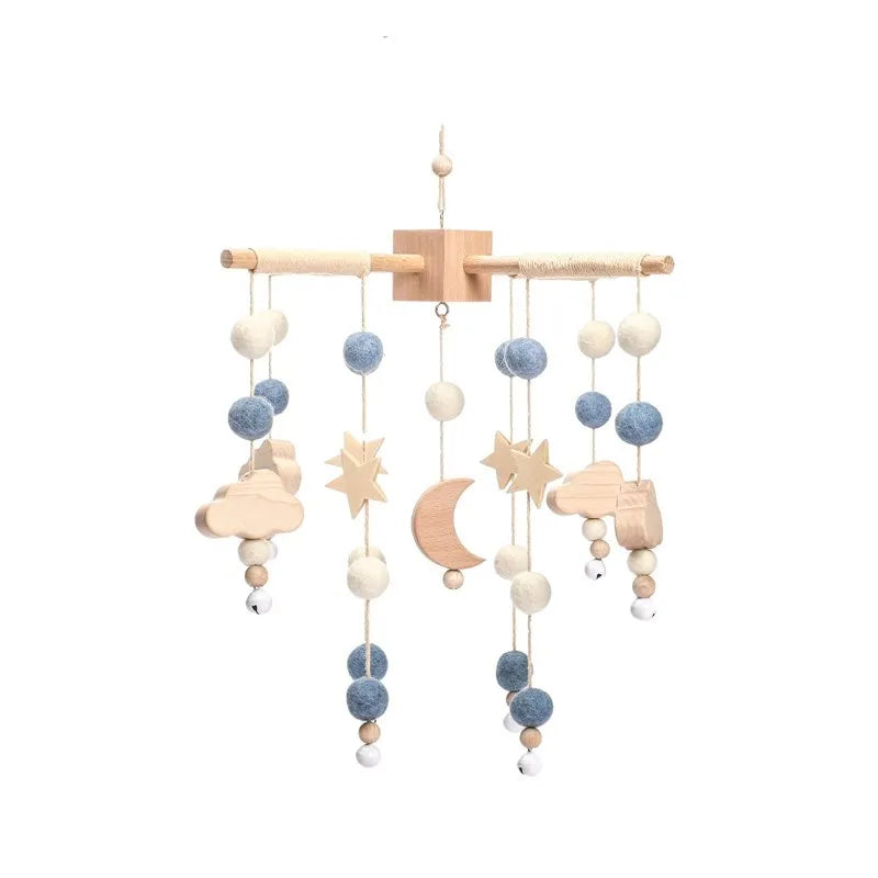 Mobile Wooden Bell Baby Toys 0-12 Months Rattle Toys Bed Newborn Crib mobile With Music Box Bed Bell Hanging Toys Crib Bracket