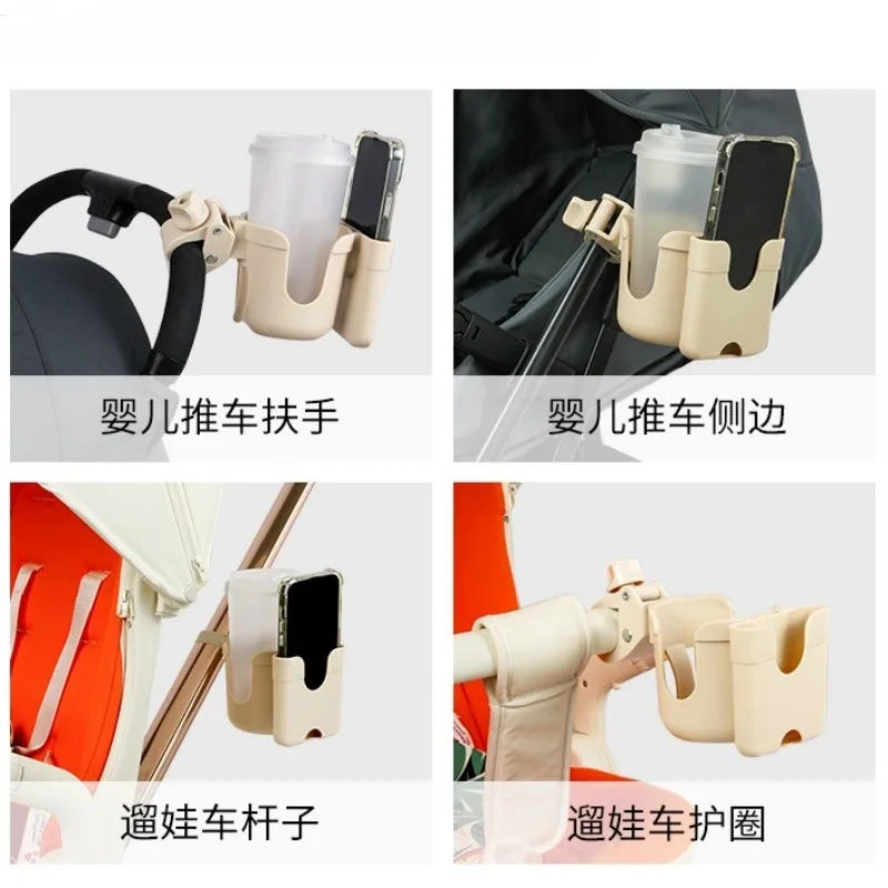 Pram Cup Holders Children's Stroller Bottle Holders Pram Bottle Holders Anti-Slip Design Pram Accessories Mobile Phone Holders