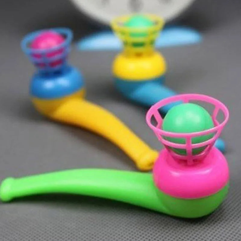 3pcs Plastic Pipe Blowing Ball Toys Outdoor Games Balance Training Toys Learning Toys for Funny Gifts
