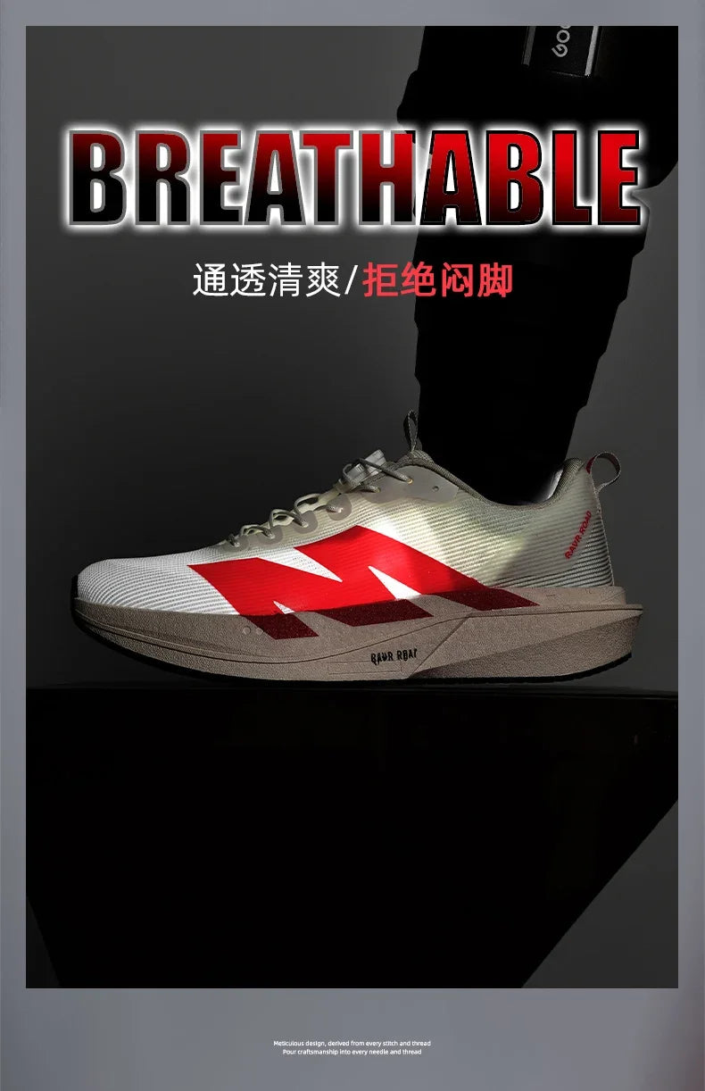 Marathon Carbon Plate Running Shoes Rotary Buckle Supercritical Foam Ultra Light Athletic Shoes Unisex Training Jogging Sneakers