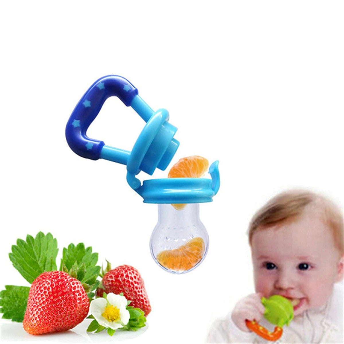 Mommy And Angel 1 Pcs Fruit and Vegetable Teether Cereal Food Supplement Feeder Silicone Chew Baby Feeding Tableware