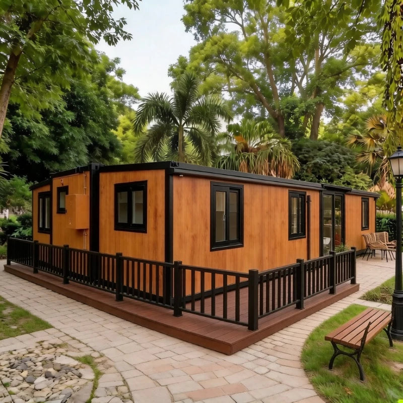 Hot Sale Expandable Container House Forest Cabin 40Ft 20Ft Prefab Tiny House Folding Room Container Houses Vacation Room Sunroom