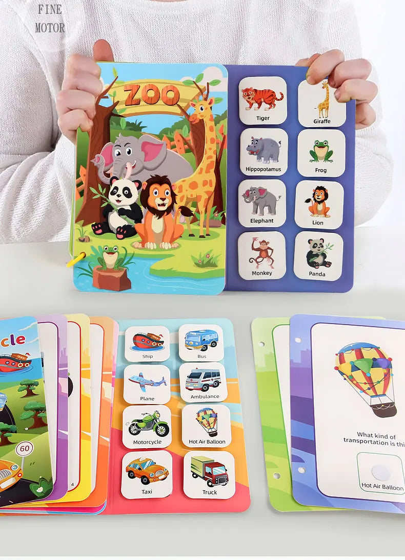 Montessori Baby Busy book My First Quiet Book Paste Early Learning Education Toy Children Toy Matching Game for Babies 2 3 Year