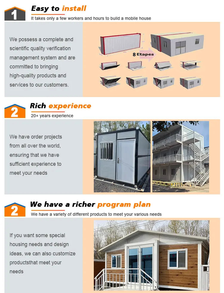 Hot Sale Expandable Container House Forest Cabin 40Ft 20Ft Prefab Tiny House Folding Room Container Houses Vacation Room Sunroom
