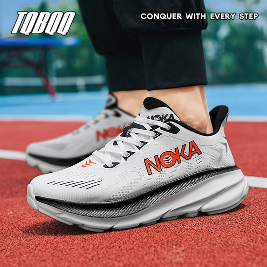 Men's Cushion Running Shoes 5KM Jogging Breathable Mesh Non-Slip Outdoor Trainer Sports Shoes Casual Sneakers Off-road Shoes